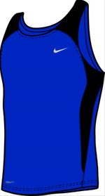 NIKE FOUNDMENTAL TEAM SINGLET AZZURRO